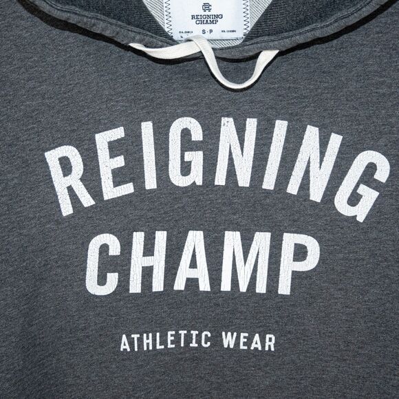 REIGNING CHAMP Men's Terry Pullover Hoodie Sweater in Gray size Small - Picture 7 of 8